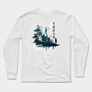 Modern Tokyo design Long Sleeve T-Shirt